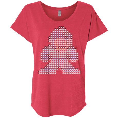 T-Shirts Vintage Red / X-Small Mega Pixel Triblend Dolman Sleeve