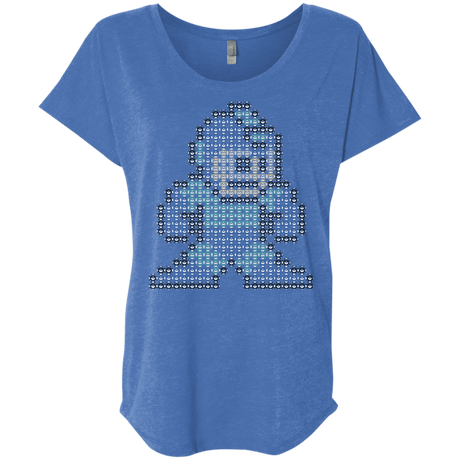 T-Shirts Vintage Royal / X-Small Mega Pixel Triblend Dolman Sleeve
