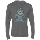 T-Shirts Premium Heather / X-Small Mega Pixel Triblend Long Sleeve Hoodie Tee