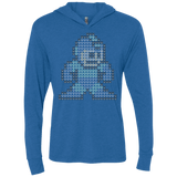 T-Shirts Vintage Royal / X-Small Mega Pixel Triblend Long Sleeve Hoodie Tee