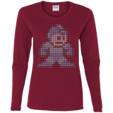 T-Shirts Cardinal / S Mega Pixel Women's Long Sleeve T-Shirt