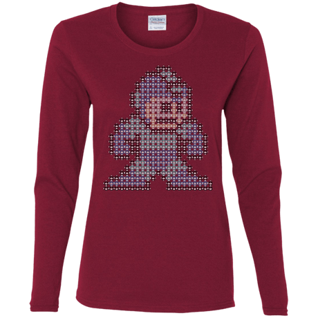 T-Shirts Cardinal / S Mega Pixel Women's Long Sleeve T-Shirt