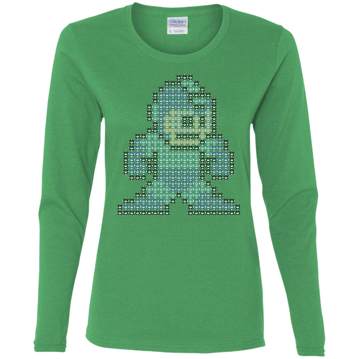 T-Shirts Irish Green / S Mega Pixel Women's Long Sleeve T-Shirt
