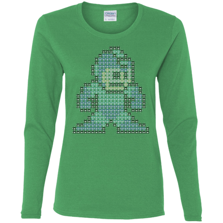 T-Shirts Irish Green / S Mega Pixel Women's Long Sleeve T-Shirt