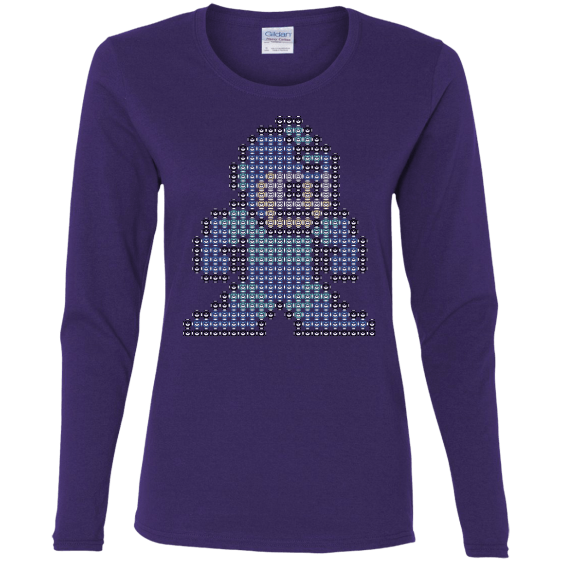 T-Shirts Purple / S Mega Pixel Women's Long Sleeve T-Shirt