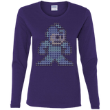 T-Shirts Purple / S Mega Pixel Women's Long Sleeve T-Shirt