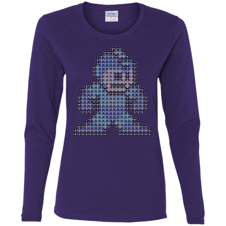 T-Shirts Purple / S Mega Pixel Women's Long Sleeve T-Shirt