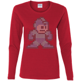 T-Shirts Red / S Mega Pixel Women's Long Sleeve T-Shirt