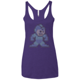 T-Shirts Purple Rush / X-Small Mega Pixel Women's Triblend Racerback Tank
