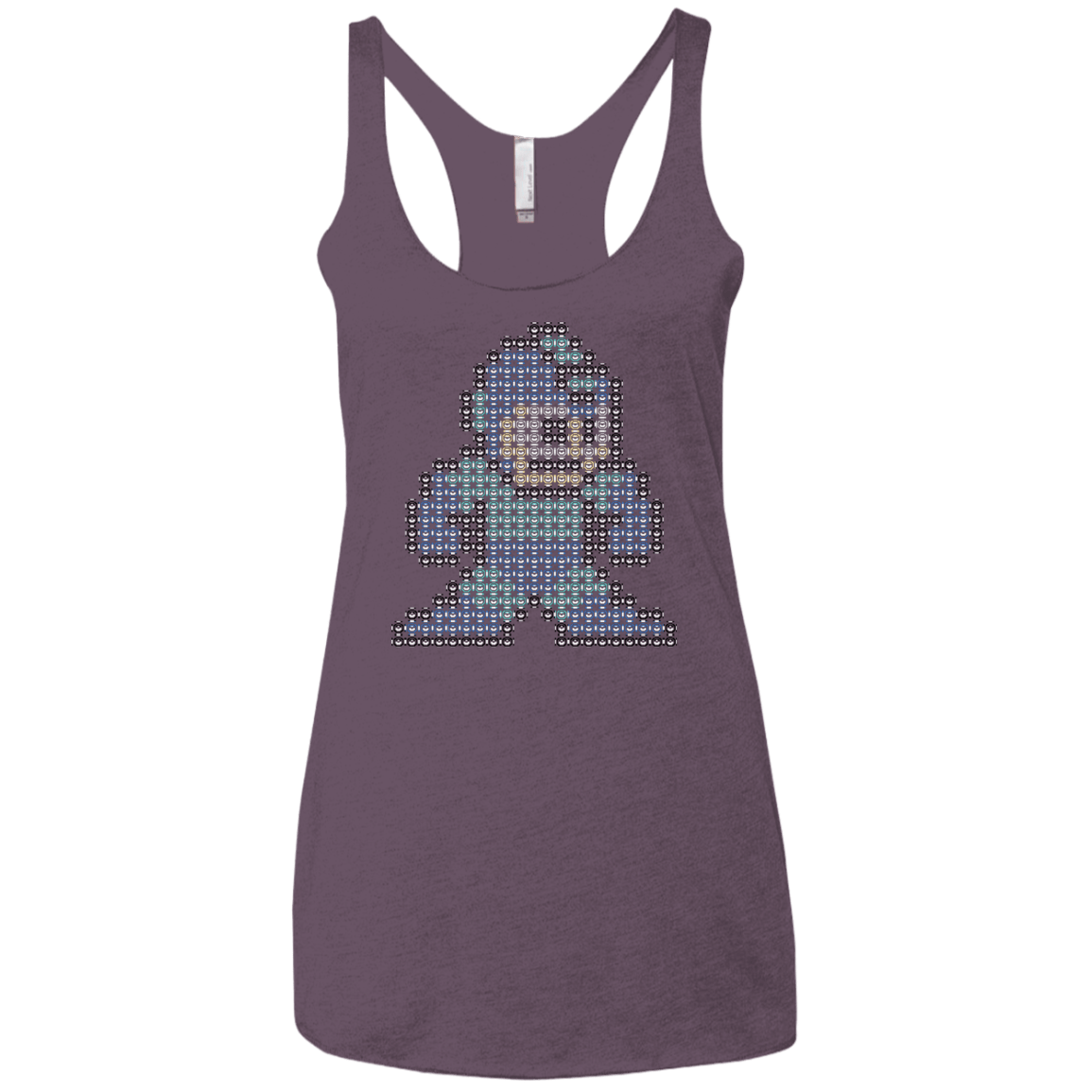 T-Shirts Vintage Purple / X-Small Mega Pixel Women's Triblend Racerback Tank