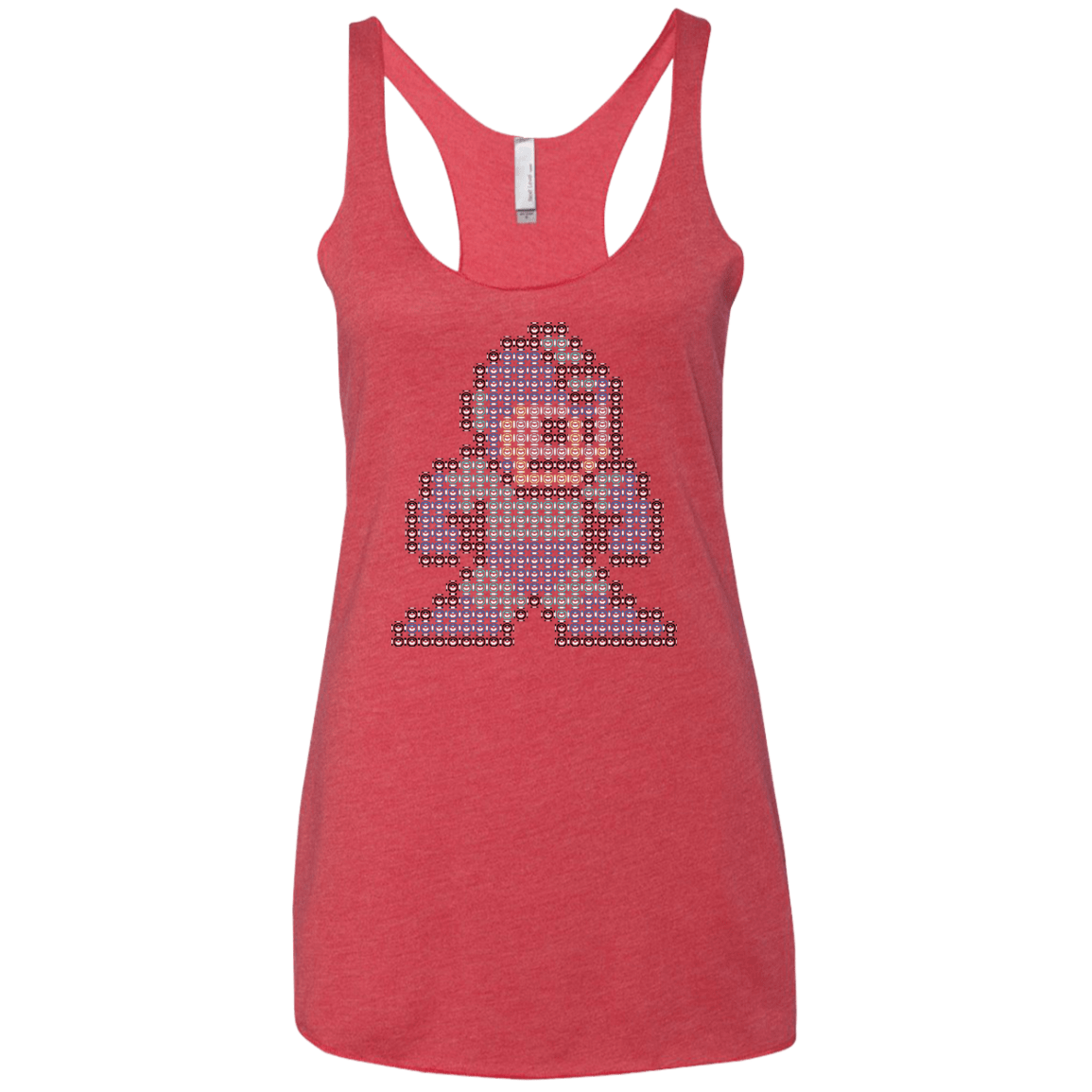 T-Shirts Vintage Red / X-Small Mega Pixel Women's Triblend Racerback Tank
