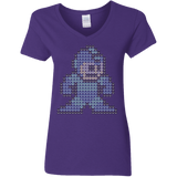 T-Shirts Purple / S Mega Pixel Women's V-Neck T-Shirt