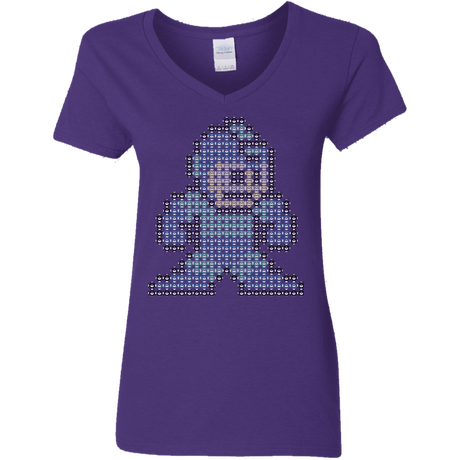 T-Shirts Purple / S Mega Pixel Women's V-Neck T-Shirt