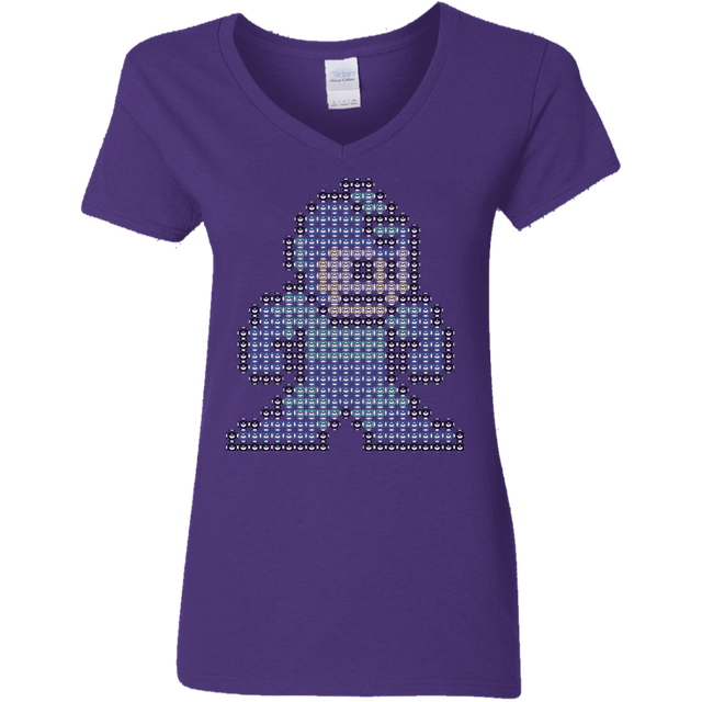 T-Shirts Purple / S Mega Pixel Women's V-Neck T-Shirt