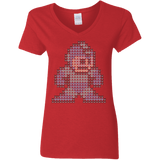 T-Shirts Red / S Mega Pixel Women's V-Neck T-Shirt