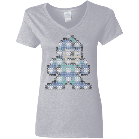 T-Shirts Sport Grey / S Mega Pixel Women's V-Neck T-Shirt