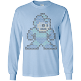 T-Shirts Light Blue / YS Mega Pixel Youth Long Sleeve T-Shirt