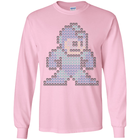 T-Shirts Light Pink / YS Mega Pixel Youth Long Sleeve T-Shirt