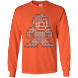 T-Shirts Orange / YS Mega Pixel Youth Long Sleeve T-Shirt