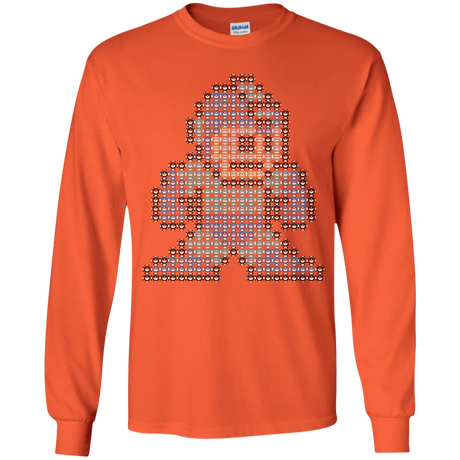 T-Shirts Orange / YS Mega Pixel Youth Long Sleeve T-Shirt
