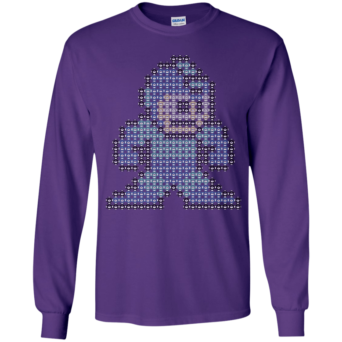 T-Shirts Purple / YS Mega Pixel Youth Long Sleeve T-Shirt