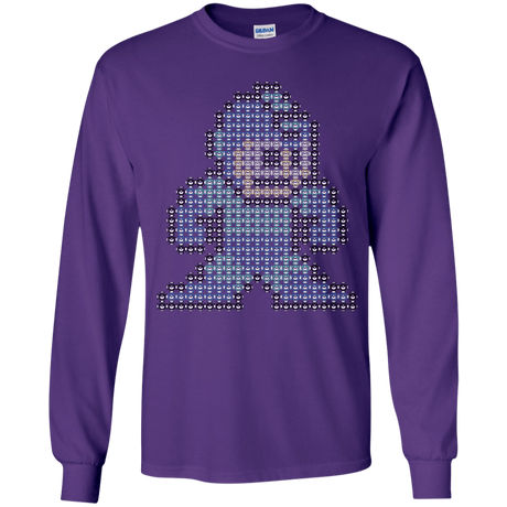 T-Shirts Purple / YS Mega Pixel Youth Long Sleeve T-Shirt