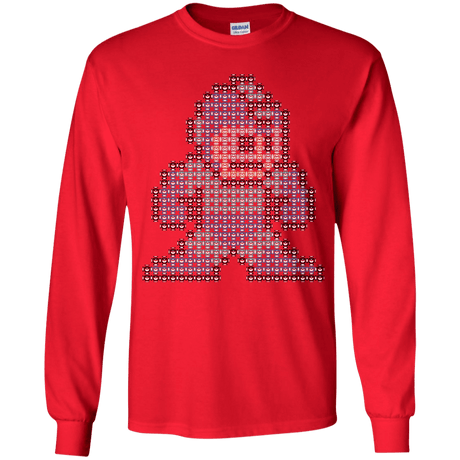 T-Shirts Red / YS Mega Pixel Youth Long Sleeve T-Shirt