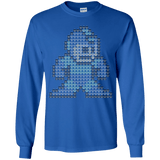 T-Shirts Royal / YS Mega Pixel Youth Long Sleeve T-Shirt