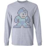 T-Shirts Sport Grey / YS Mega Pixel Youth Long Sleeve T-Shirt