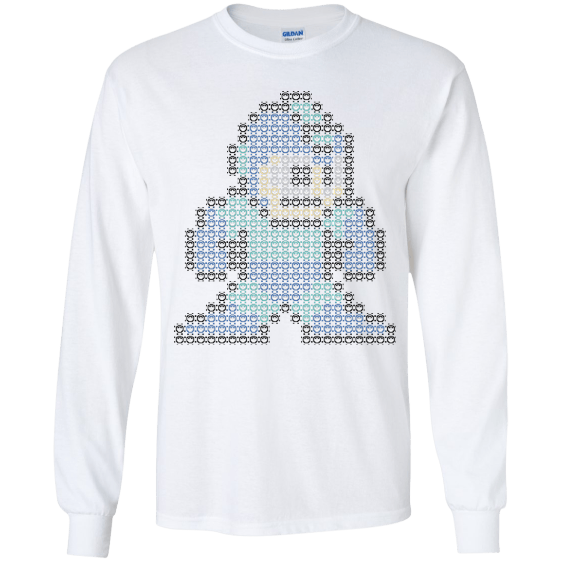 T-Shirts White / YS Mega Pixel Youth Long Sleeve T-Shirt