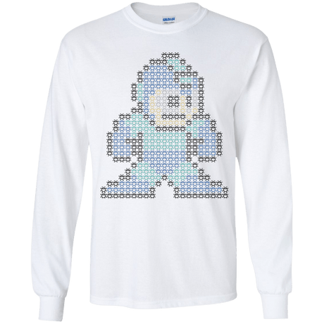 T-Shirts White / YS Mega Pixel Youth Long Sleeve T-Shirt