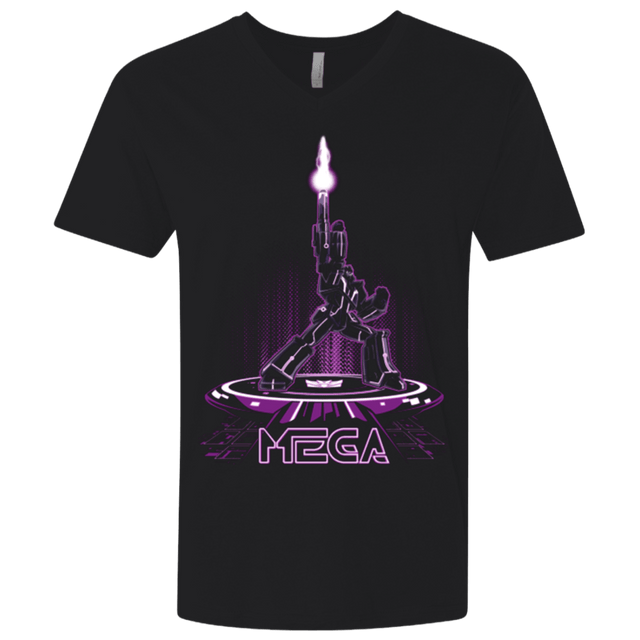T-Shirts Black / X-Small MEGA (Tron) Men's Premium V-Neck