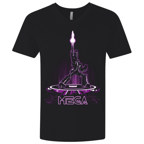 T-Shirts Black / X-Small MEGA (Tron) Men's Premium V-Neck