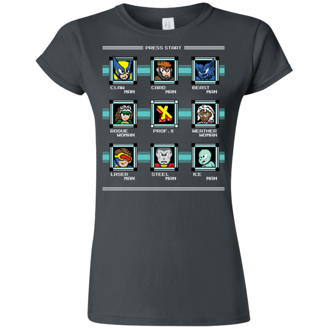 T-Shirts Charcoal / S Mega X-Man Junior Slimmer-Fit T-Shirt