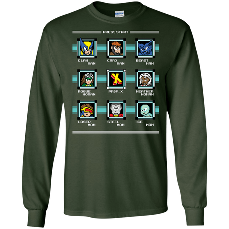 T-Shirts Forest Green / S Mega X-Man Men's Long Sleeve T-Shirt