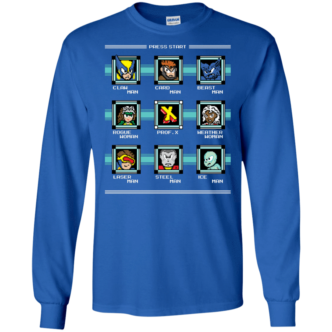 T-Shirts Royal / S Mega X-Man Men's Long Sleeve T-Shirt