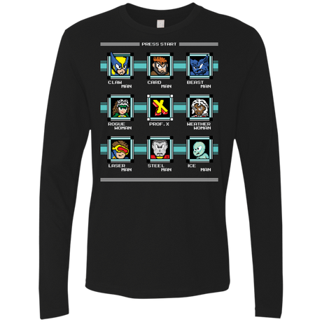 T-Shirts Black / S Mega X-Man Men's Premium Long Sleeve