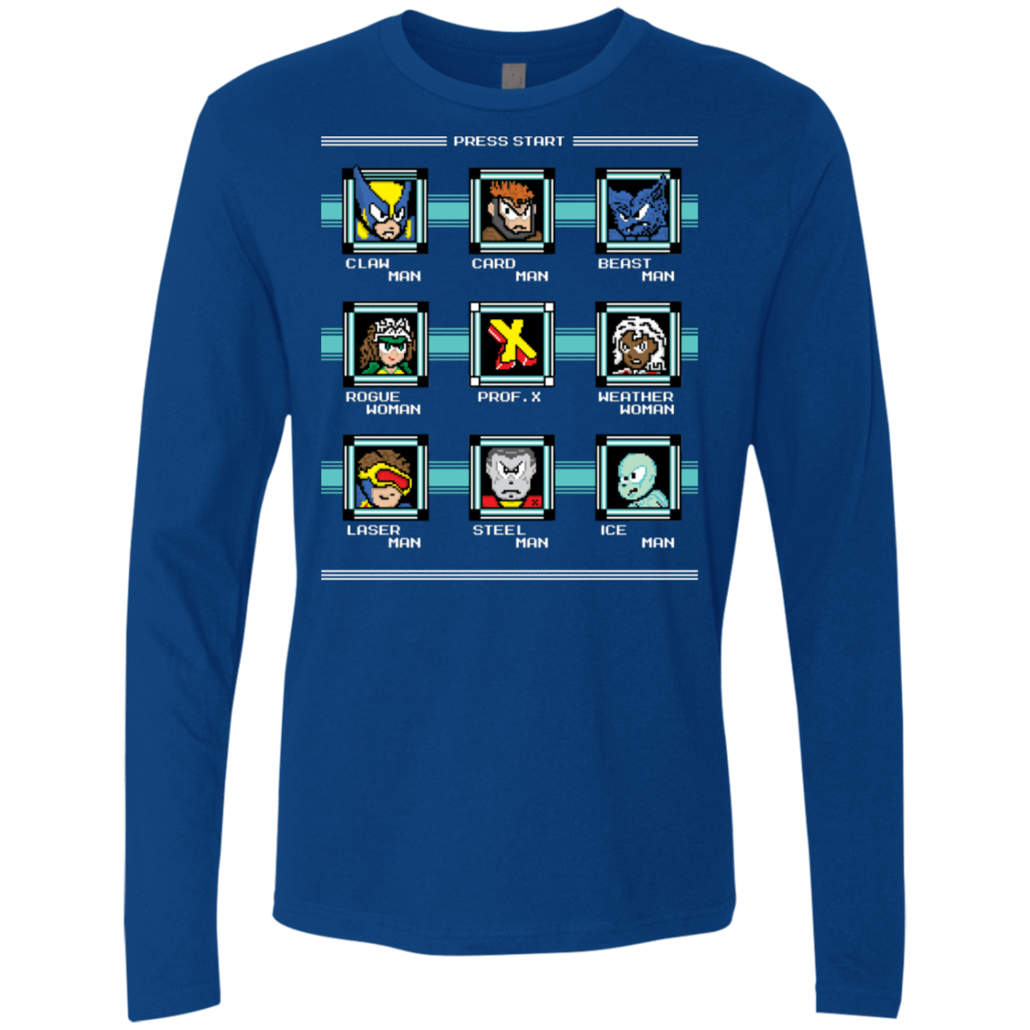 T-Shirts Royal / S Mega X-Man Men's Premium Long Sleeve