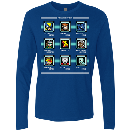 T-Shirts Royal / S Mega X-Man Men's Premium Long Sleeve