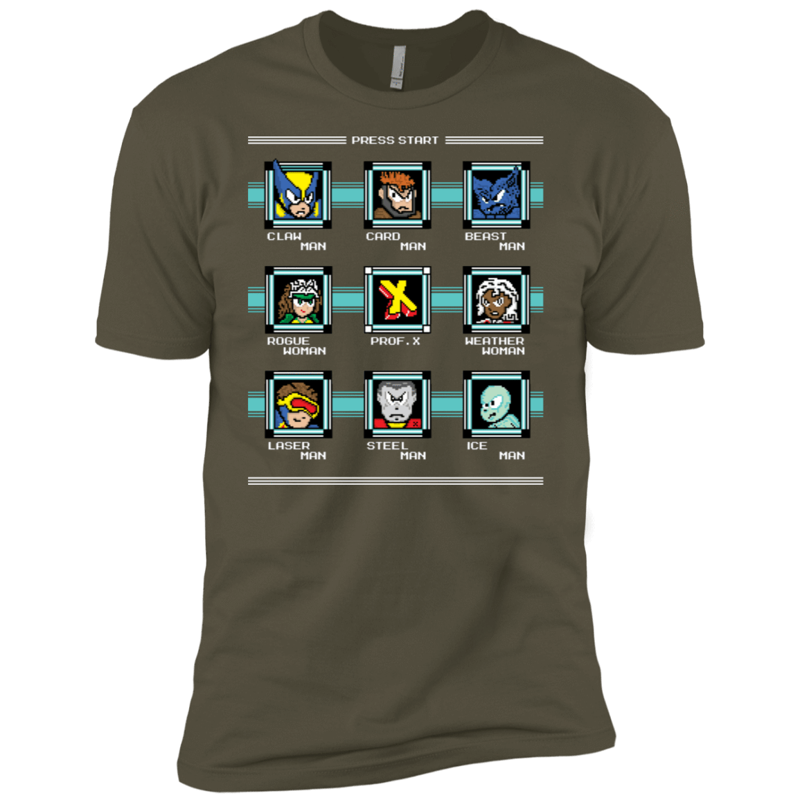 T-Shirts Military Green / X-Small Mega X-Man Men's Premium T-Shirt