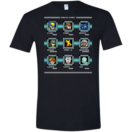 T-Shirts Black / X-Small Mega X-Man Men's Semi-Fitted Softstyle
