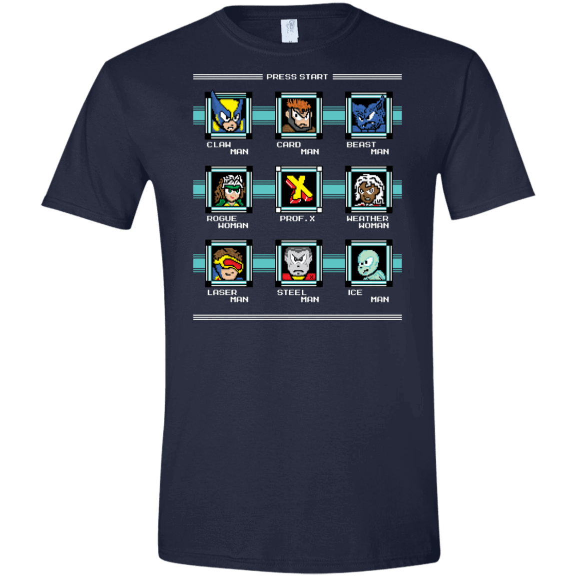 T-Shirts Navy / X-Small Mega X-Man Men's Semi-Fitted Softstyle