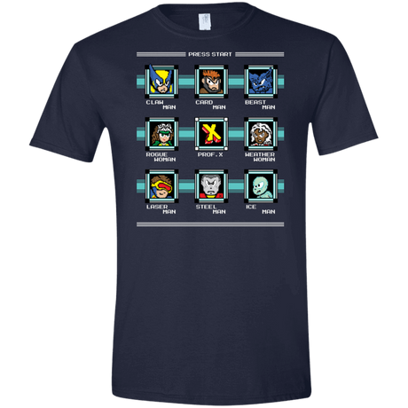 T-Shirts Navy / X-Small Mega X-Man Men's Semi-Fitted Softstyle