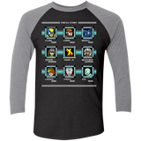 T-Shirts Vintage Black/Premium Heather / X-Small Mega X-Man Men's Triblend 3/4 Sleeve