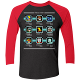 T-Shirts Vintage Black/Vintage Red / X-Small Mega X-Man Men's Triblend 3/4 Sleeve