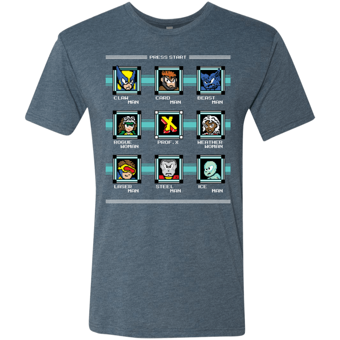 T-Shirts Indigo / S Mega X-Man Men's Triblend T-Shirt