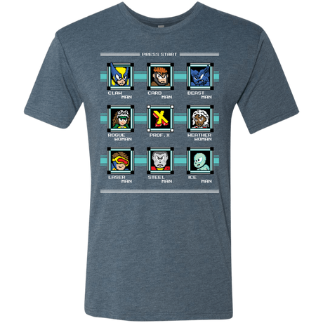 T-Shirts Indigo / S Mega X-Man Men's Triblend T-Shirt