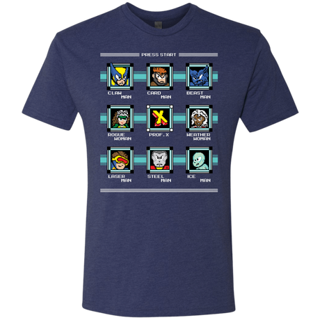 T-Shirts Vintage Navy / S Mega X-Man Men's Triblend T-Shirt