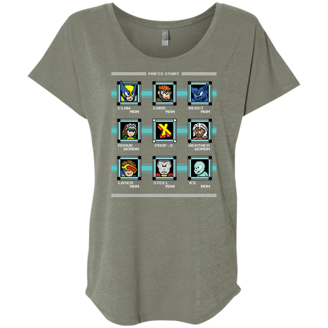 T-Shirts Venetian Grey / X-Small Mega X-Man Triblend Dolman Sleeve
