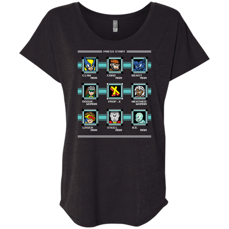 T-Shirts Vintage Black / X-Small Mega X-Man Triblend Dolman Sleeve